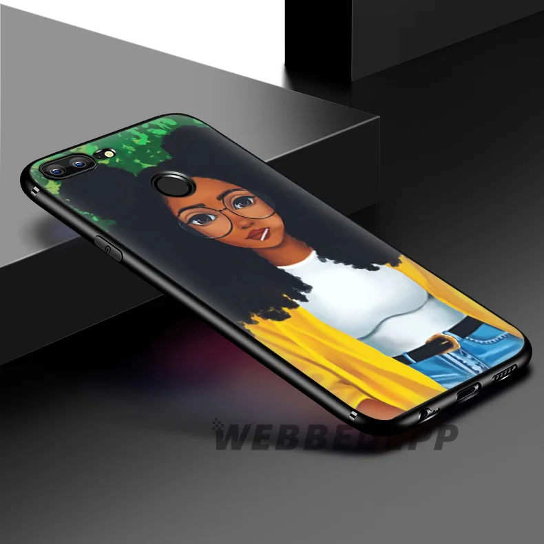 WEBBEDEPP афро Девушки Красочный милый мягкий чехол для Huawei P20 Pro P10 P9 P8 Lite 2015 2017 P Smart 2019