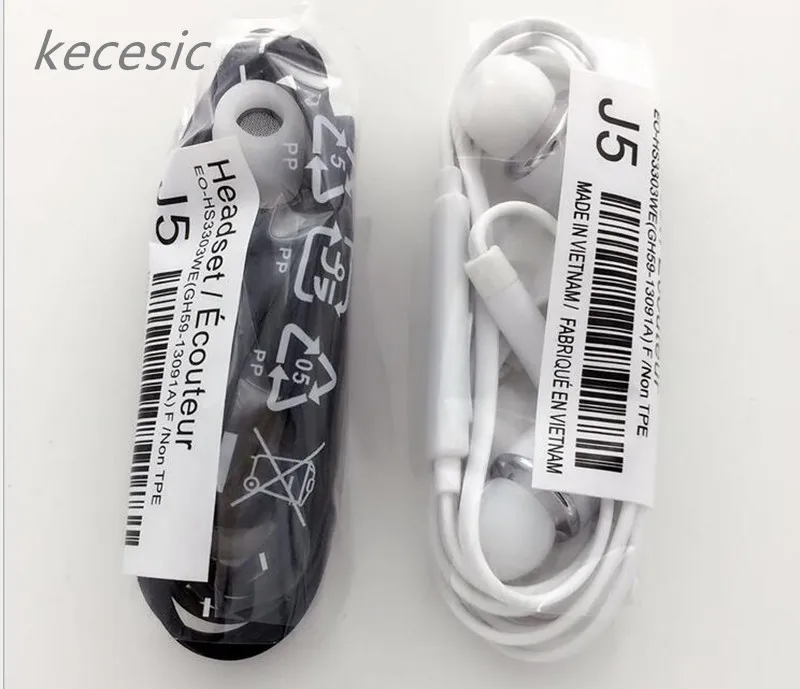100 шт./лот наушники вкладыши AAAA kecesic J5 с микрофоном для телефонов Samsung HTC Xiaomi|j5