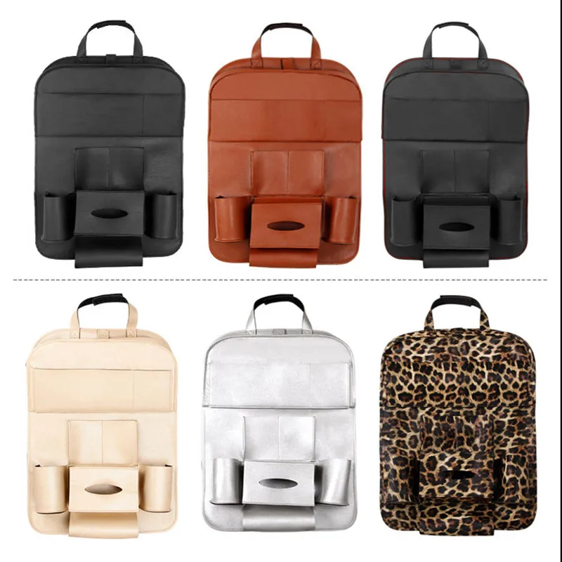 Кожаная автомобильная сумка для хранения на спинку сиденья автомобильный