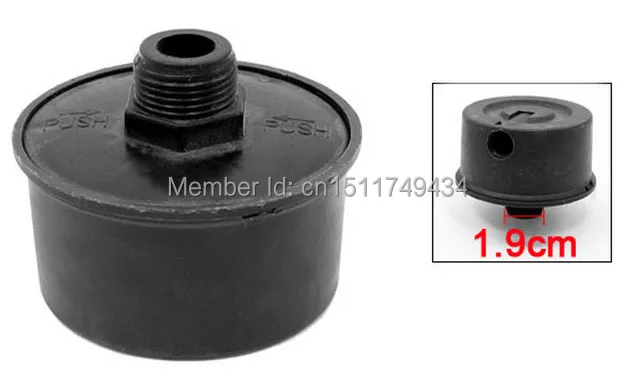 

19mm Thread Diameter Black Plastic Air Compressor Silencer 10pcs