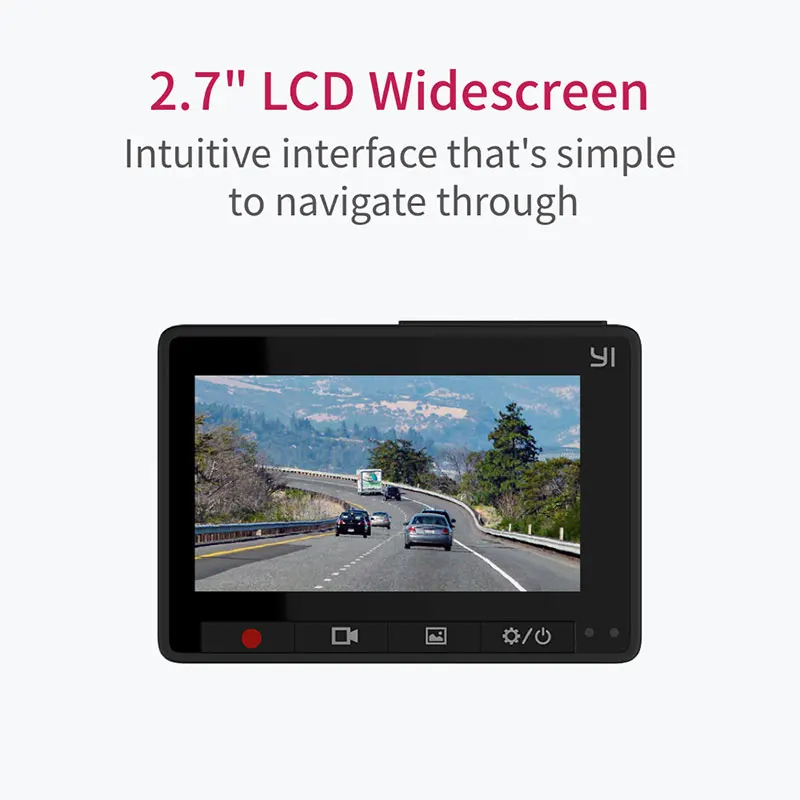 Автомобильный видеорегистратор YI Compact Dash Camera | Разрешение 2.7K Широкий угол обзора