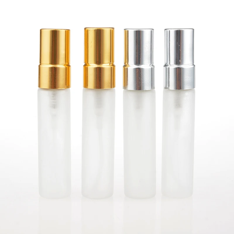 5 шт./лот мл портативный матовый стеклянный флакон для духов с алюминиевым спреем