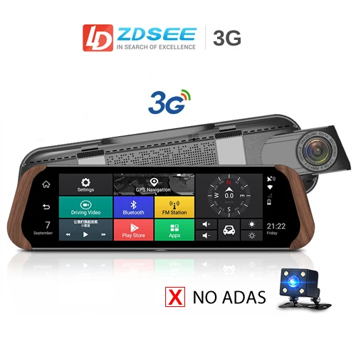 LDZDSEE ADAS 4G Автомобильный видеорегистратор 1" зеркало заднего вида камера Full HD 1080P Android gps авто регистратор вождения видео регистратор DashCam - Название цвета: 3G Support