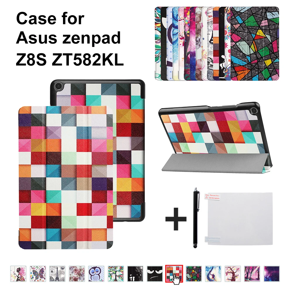 Смарт-чехол для 2017 Новый Asus Zenpad Z8S ZT582 ZT582KL 8 &quot8 0 планшет флип-чехол KST + Бесплатный