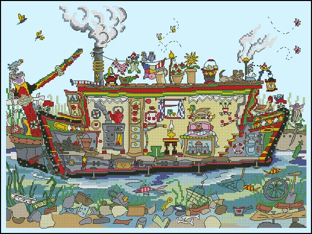 Высококачественный Набор для вышивки крестиком домашняя лодка корабль