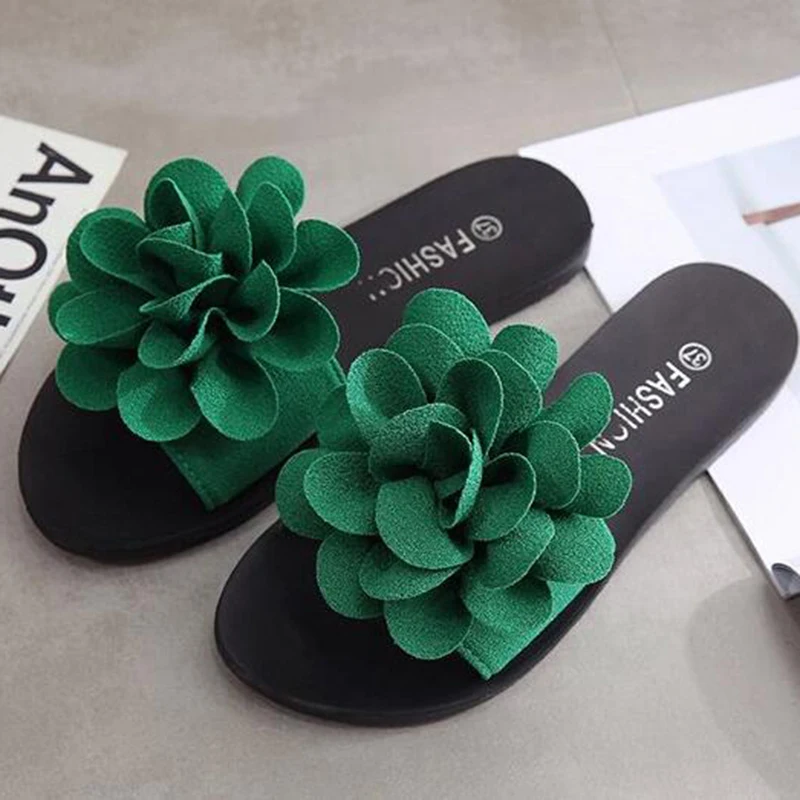 HEE GRAND/летние однотонные шлепанцы женские с цветочным рисунком Вьетнамки пляжная