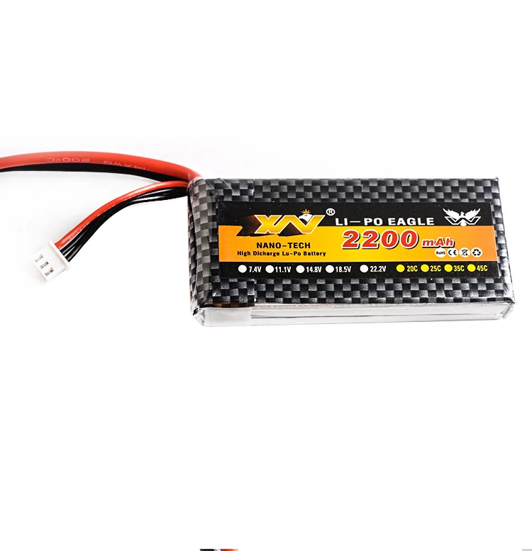 XW Power 7 4 В 11 1 14 8 в 22 2 2200 мА/ч 45C 2S 3S и 6S аккумуляторная батарея Lipo XT60 T другой разъем