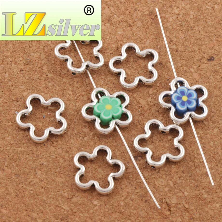 

Open Plum Flower Bead Frame Charm Beads 15.8x15.8mm 200PCS zinc alloy Pendants Jewelry DIY L756