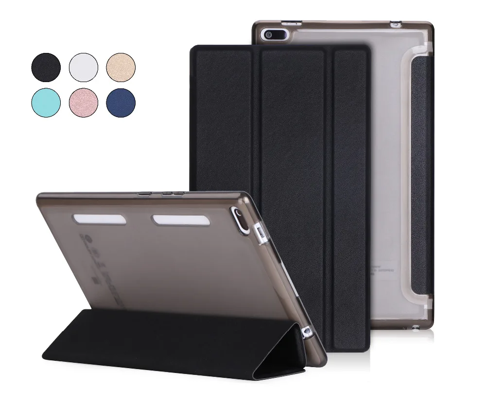 Супер тонкий легкий 3 сложения Folio Stand PU кожаный чехол Магнит умный для Lenovo Tab4 8