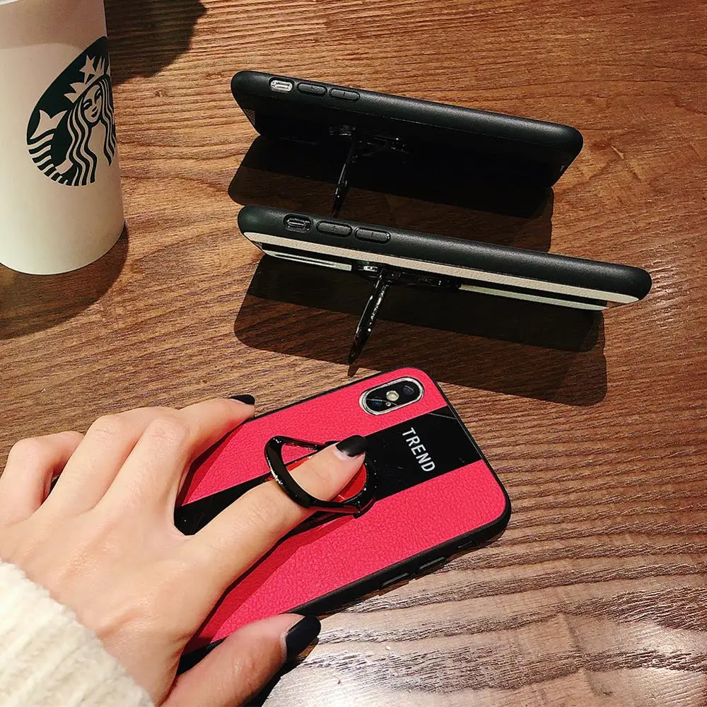 Чехол для iPhone 7 8 Plus X XS MAX тонкий мягкий ТПУ ударопрочный кожаный чехол-бампер с
