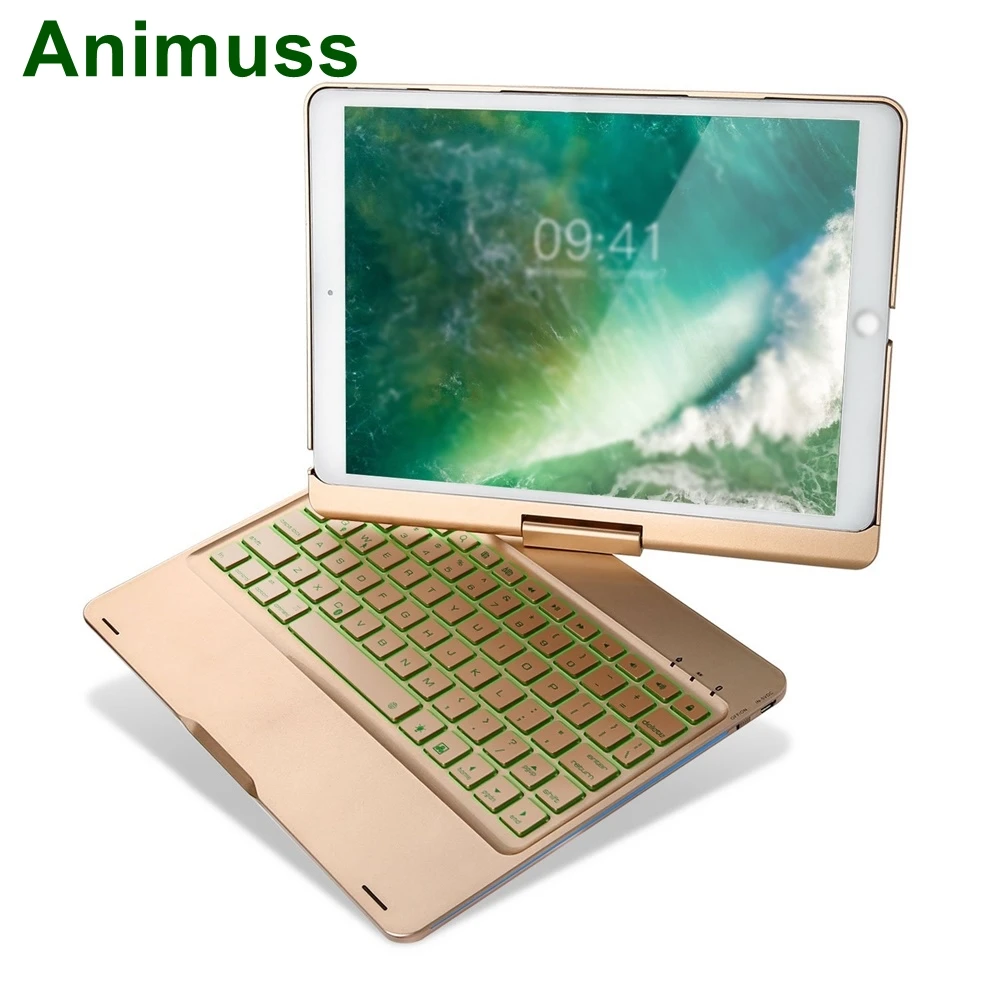 Для iPad Pro 10 5 чехол для клавиатуры ANIMUSS 7 цветов с подсветкой дыхательный свет BT