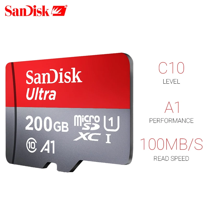 Карта памяти SanDisk Ultra 200 ГБ TF карта 100 МБ/с./с microSDHC/micro SDXC|Карты памяти| |
