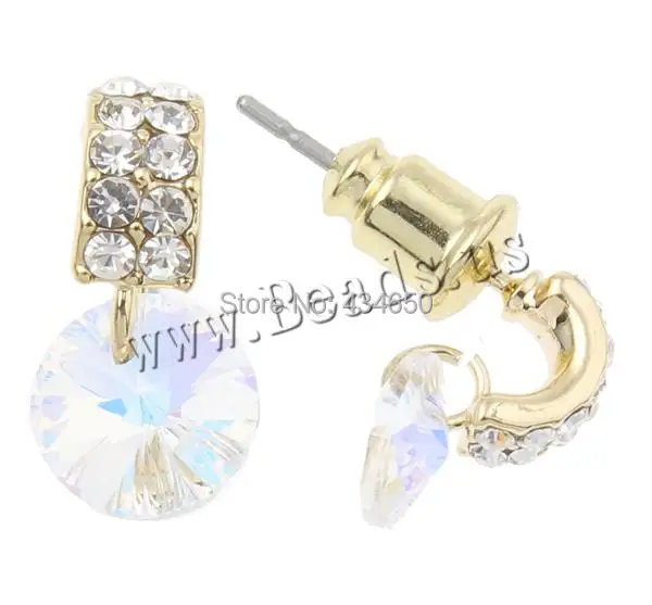 Free shipping!!!Cubic Zircon (CZ) Drop Earring Famous Zinc Alloy with Cubic Zirconia stainless steel post pin Flat Round | Украшения и