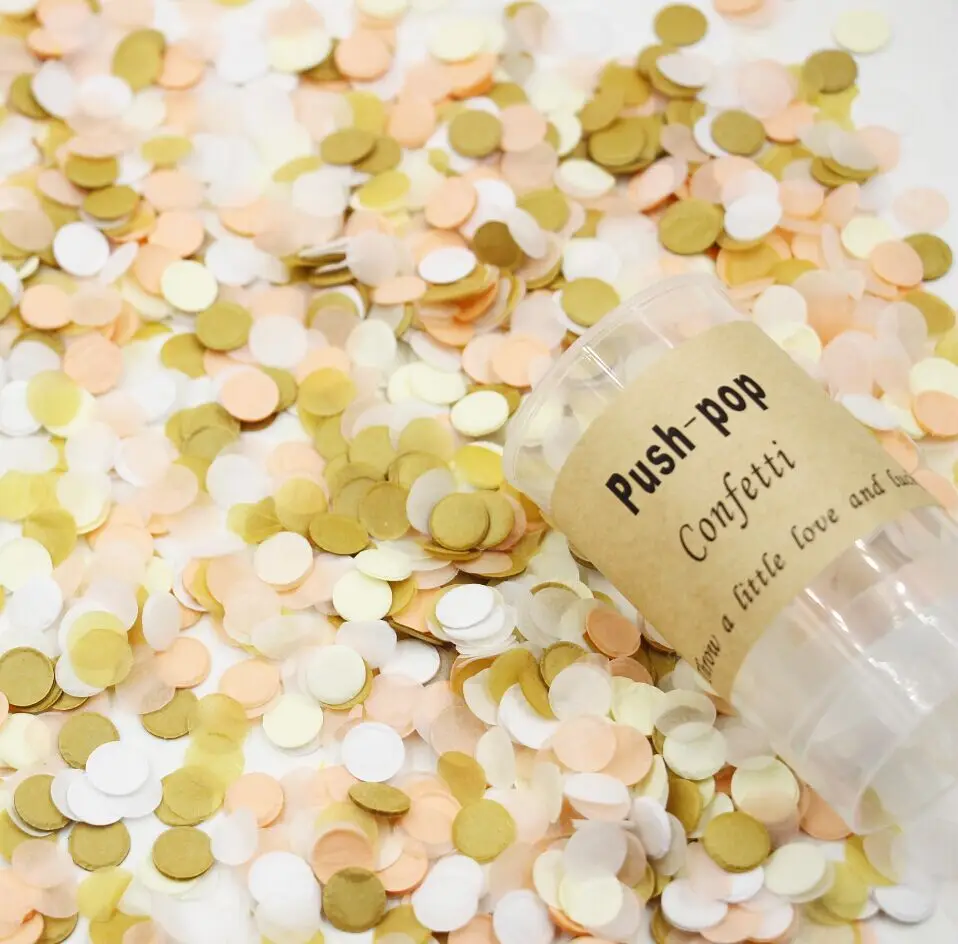 Персик и золото Партия Конфетти-конфетти из папиросной бумаги Декор партии