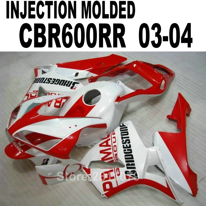 Литье под давлением ABS пластик обтекатель комплект для Honda CBR600RR 2003 2004 белый