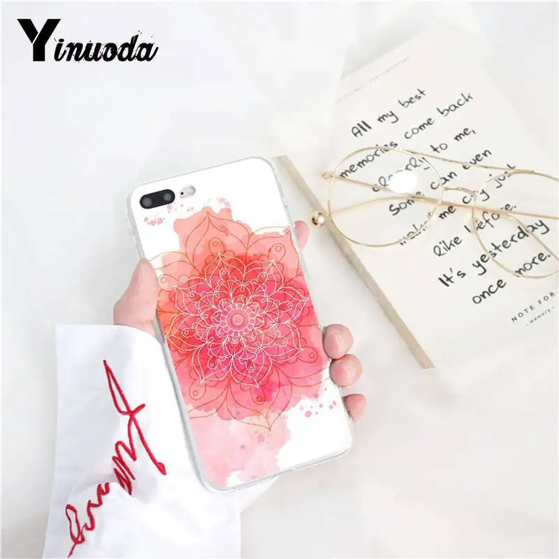 Чехол Yinuoda для телефона с рисунком мандалы и цветов iPhone 8 7 6 6S Plus X XS MAX 5 5S SE XR 10 11 11pro