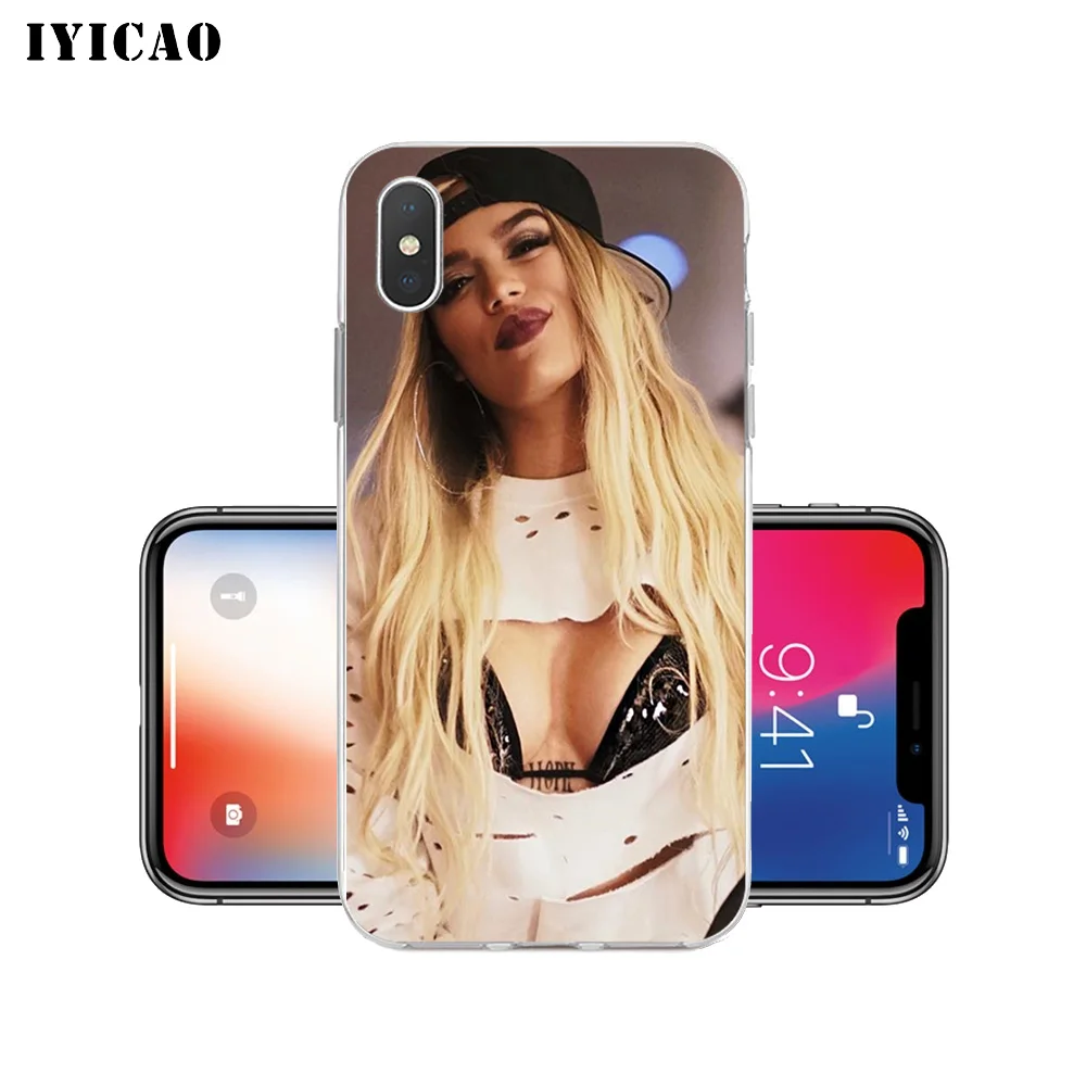 Мягкий силиконовый чехол для телефона IYICAO Latin singer Karol G iPhone X XR XS MAX 6 6s 7 8 Plus 5 5S SE TPU |