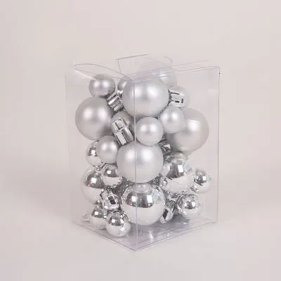 4cm Silver 12PC Украшения для рождественской елки шар олень звезда пряник человек Лось кулон Подарите вашему ребенку прекрасный подарок - Цвет: 4cm Silver 12PC