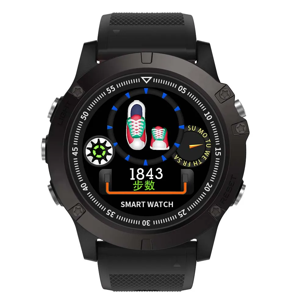 Черный YuBeter Спорт Смарт часы Ip67 Водонепроницаемый SmartWatch для IOS Android с будильником Push напоминание Шагомер монитор сердечного ритма - Цвет: Черный