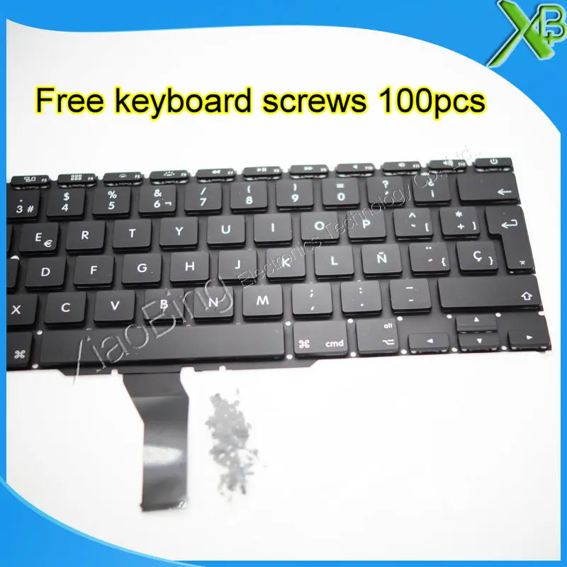 Совершенно новая испанская клавиатура SP + винты для клавиатуры 100 MacBook Air 11 6 дюйма
