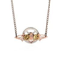 doreenbeads fashion steampunk necklace metal link chain silver color bronze copper bat pendant punk series jewelry1 piece