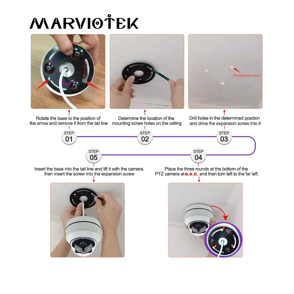 Купольная видеокамера ptz mini camera s HD Onvif 4X оптический зум домашняя камера