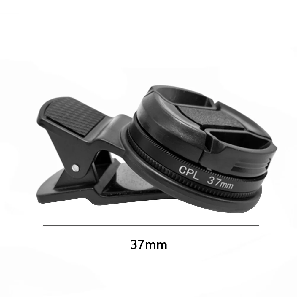 37MM Phone Professional Wide Angle Polarizer Circular Portable Accessories Durable With Clip Black Lens Universal CPL Filter images - 6