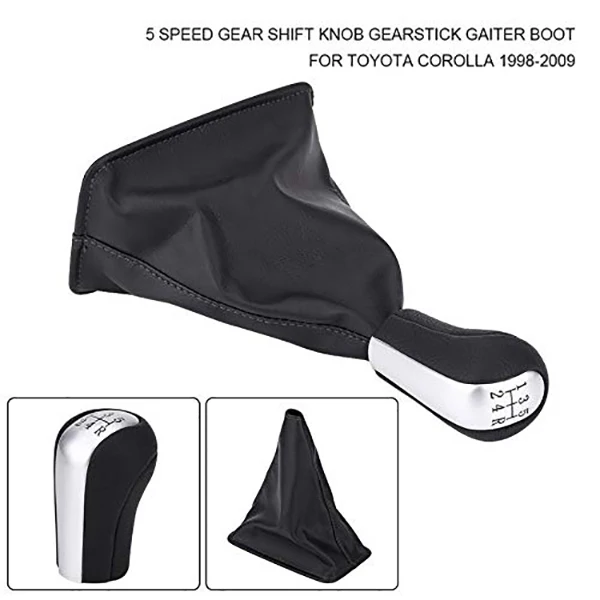 5 Speed Gear Shift Knob Gearstick Gaiter Boot For Toyota Corolla 1998-2009 With Head | Автомобили и мотоциклы