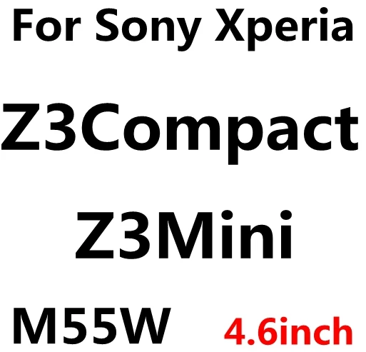 2 шт.(передняя и задняя) 9H закаленное стекло для sony Z1 Z4 Z5 Compact mini Z5 Premium Dual Z Z2 Z3 M4 M5 чехол Защитная пленка - Цвет: For sony Z3 Compact