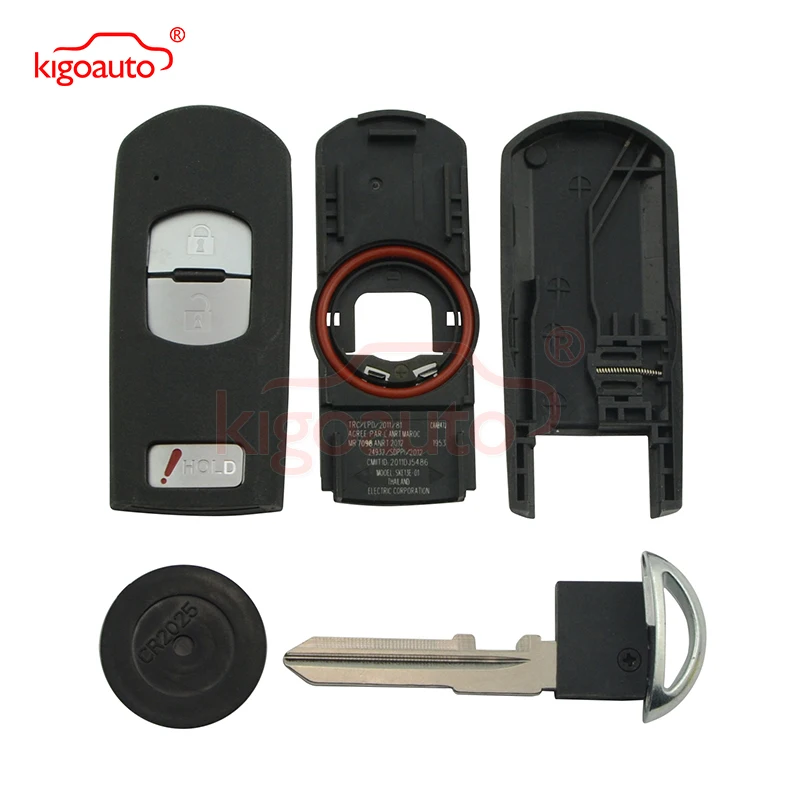 WAZSKE13D01 смарт ключ чехол 3 кнопки дистанционного ключа для Mazda CX 5 2013 2014 kigoauto|buttons