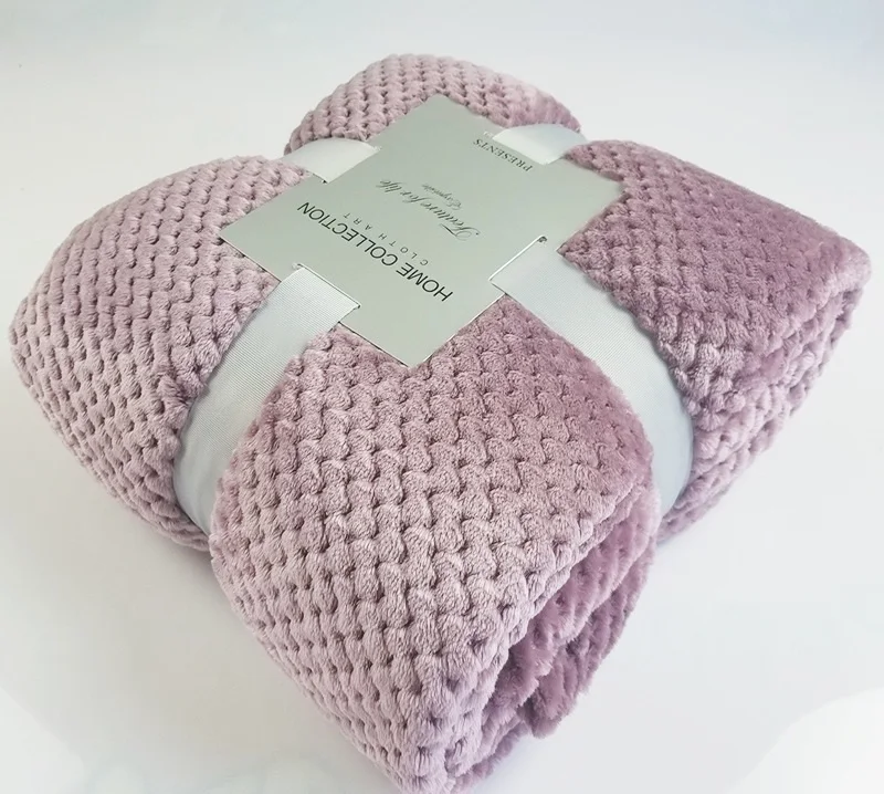 Мягкое однотонное одеяло из флиса фланели для взрослых диван постельное белье