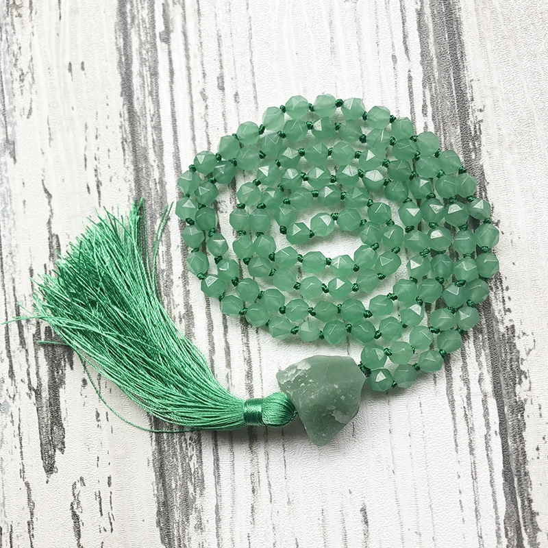 108 молитвенные целебные камни для медитации ожерелье ювелирное изделие граненый