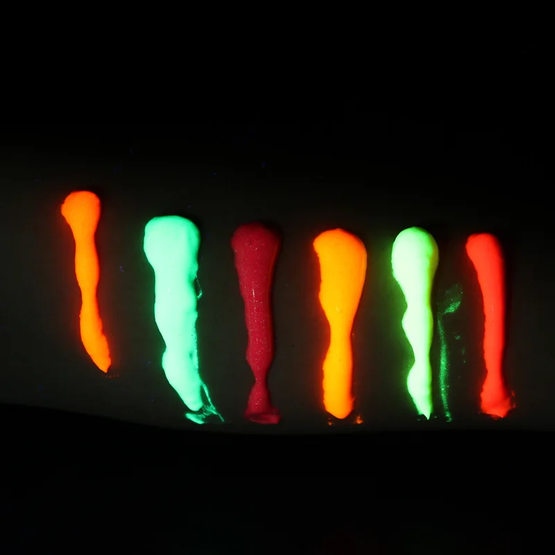 6 цветов акриловые Краски светится в темноте золото светящиеся световой