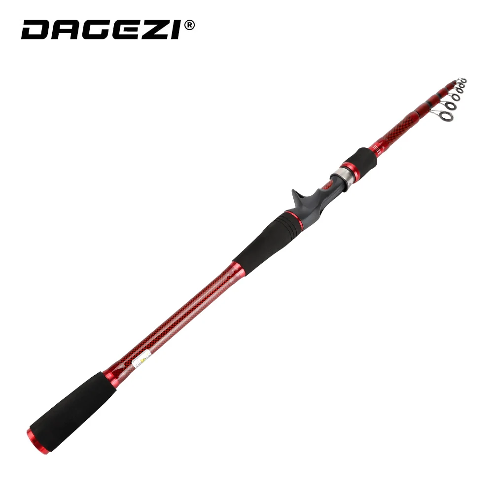 

DAGEZI Carbon Telescopic Fishing Rod 1.8-2.7M Spinning Casting Rod M Power 7 Sections Lure Rod For Saltwater Fishing Travel Rod