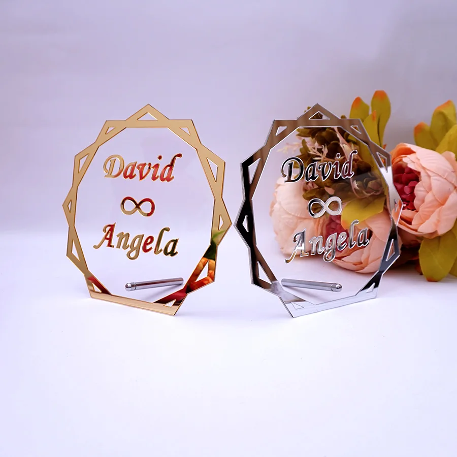 

Индивидуальный декор для стола, индивидуальный Свадебный знак, свадебное название для невесты, жениха, искусственное акриловое зеркало для ногтей
