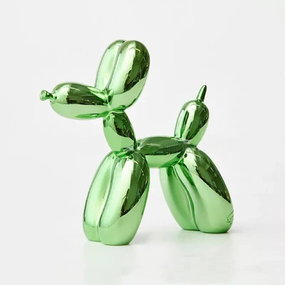 Green Американское искусство Смола ремесло Джефф КООНС блестящий шар статуя собаки украшение дома аксессуары подарок на Рождество - Цвет: Green