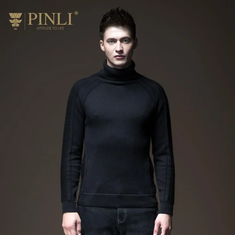 Свитер в стиле Eden Park, Agasalho Masculino Pinli, новая стильная мужская одежда на осень, пальто с верхним воротником B183610413 - Цвет: Black