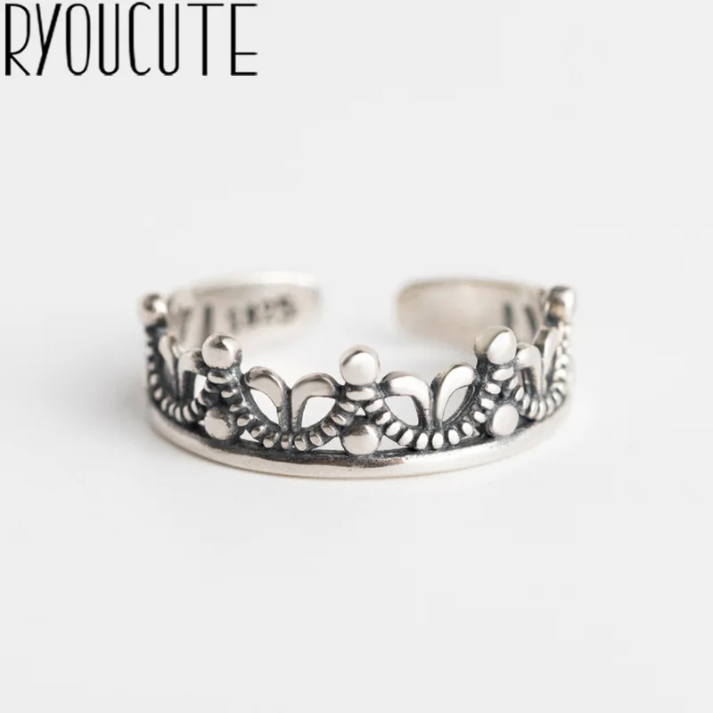 Женское Винтажное кольцо с короной Bijoux большие Регулируемые кольца роскошные