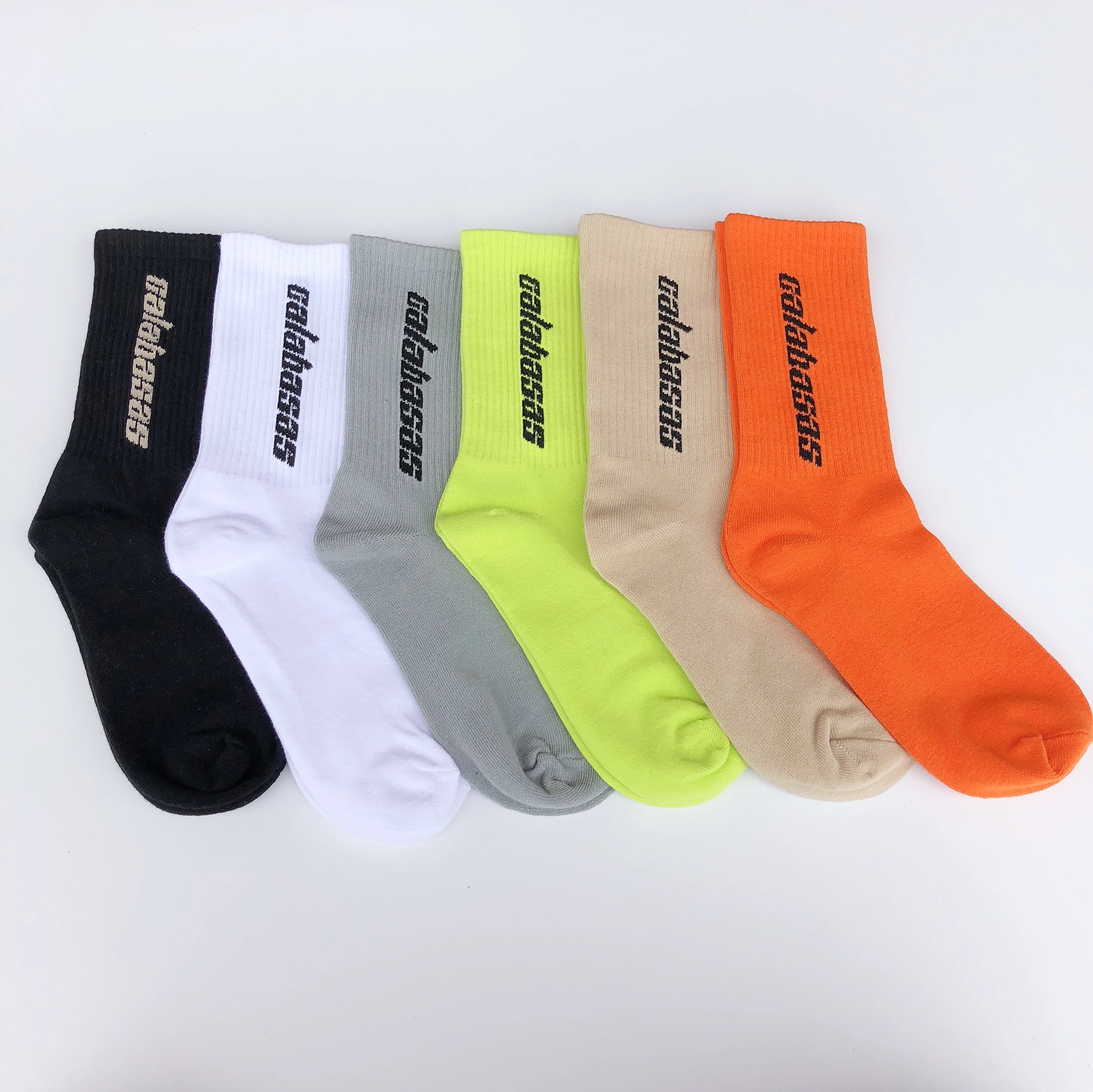 1 пара стильных носков calabasas fun хип-хоп скейтборд Kanye West popsocket унисекс спортивные хлопковые носки