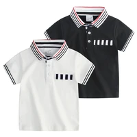 2019 short sleeve boys poloshirts brand solid color cotton white top boys school uniform clothing sports polo shirts