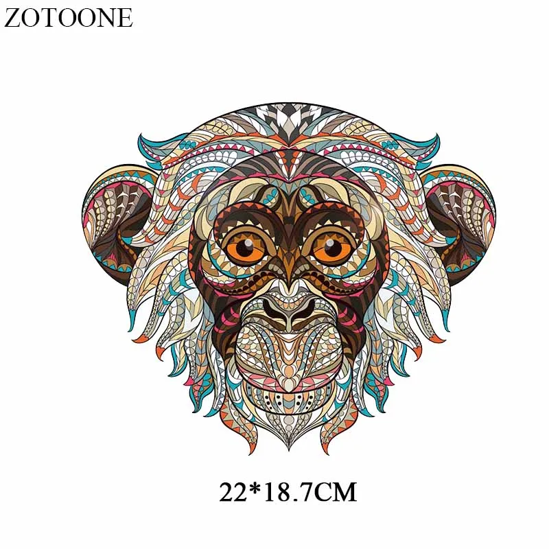 ZOTOONE обезьянка Декор железные нашивки одежда деко моющиеся Diy аксессуары значки