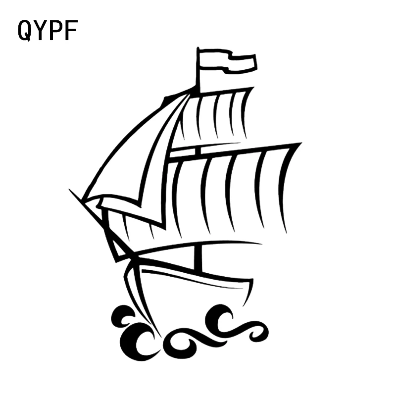 QYPF 12 6*16 9 см интересный декор для лодки автомобильная наклейка виниловая силуэт