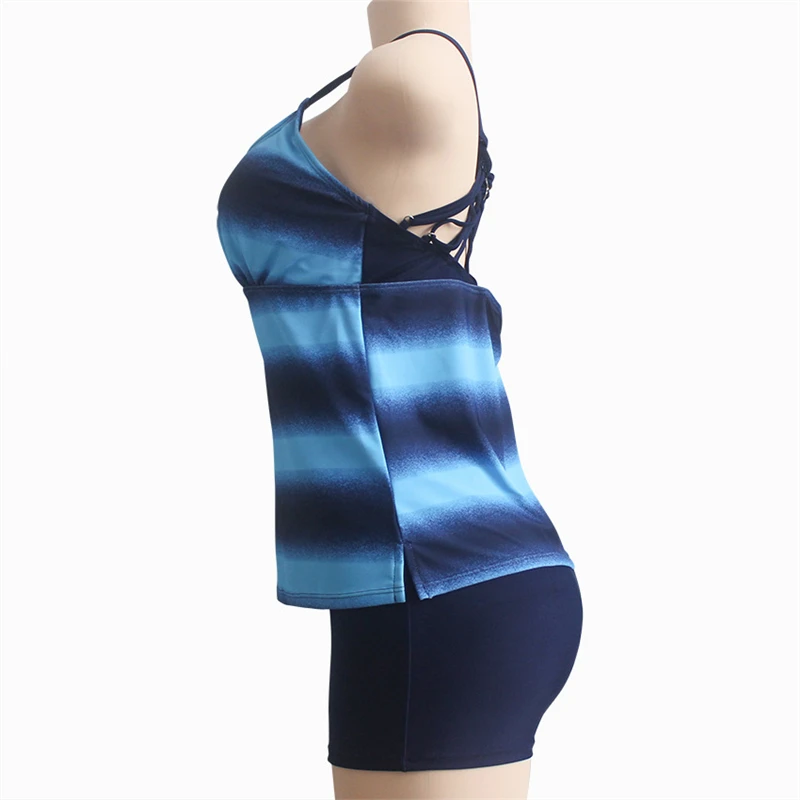 Винтаж два кусок купальник большого размера плюс танкини купальный костюм Для