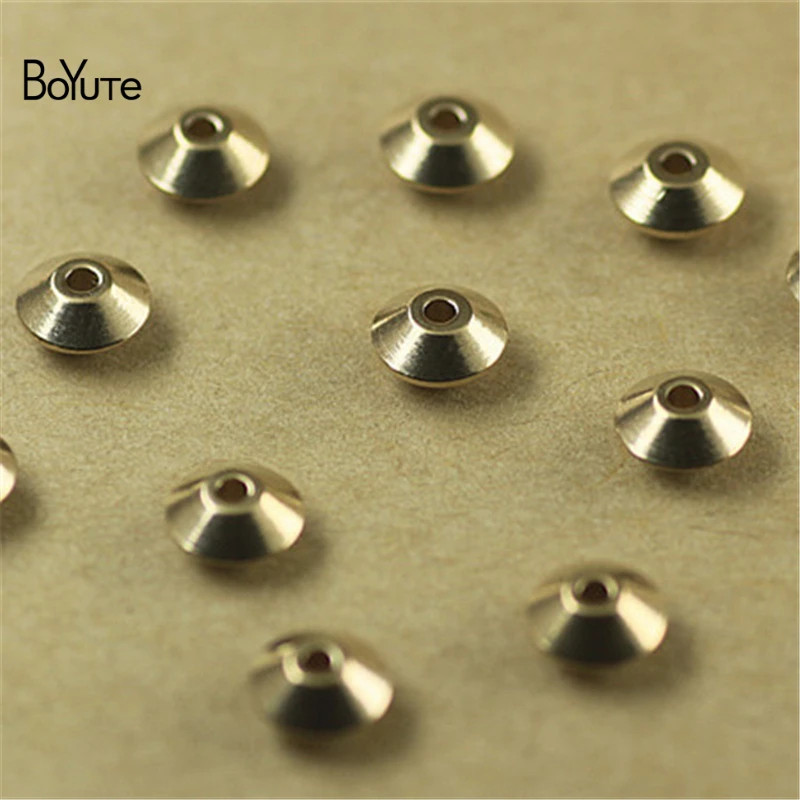 BoYuTe(500 шт./лот) металлических латунных 6*3 мм Diy бусины для изготовления ювелирных изделий