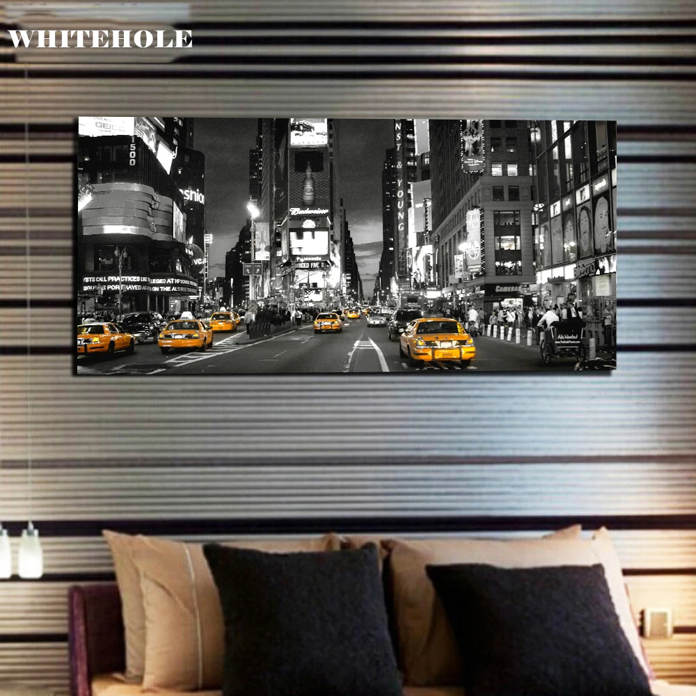 Стены книги по искусству холст картины, настенные панно для гостиная, Times Square, Нью Йорк плакаты и принты изображение городского пейзажа