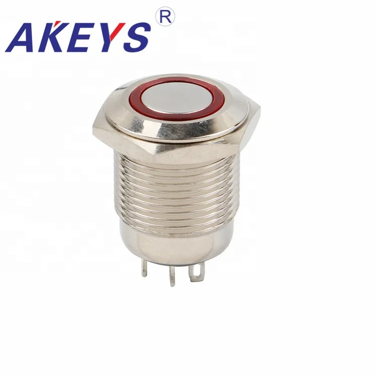 2 шт. PX16D-P10Z-E LED подсветка Кнопка питания 16 мм кнопочный переключатель с кольцом -
