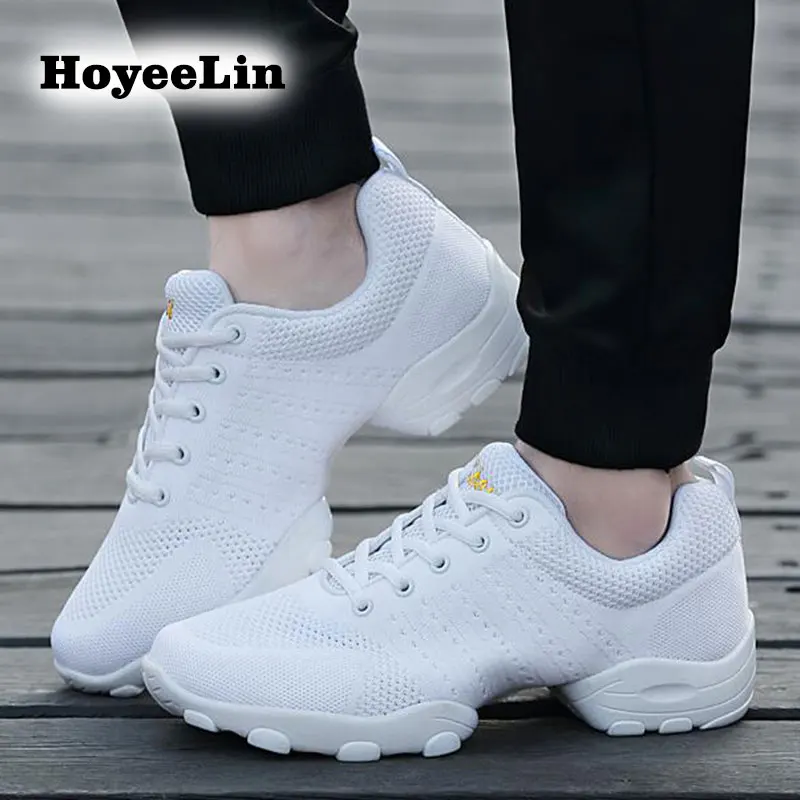 HoYeeLin/сетчатые джазовые туфли; мужские современные танцевальные кроссовки с мягкой подошвой; дышащие Танцевальные Кроссовки для фитнеса и тренировок