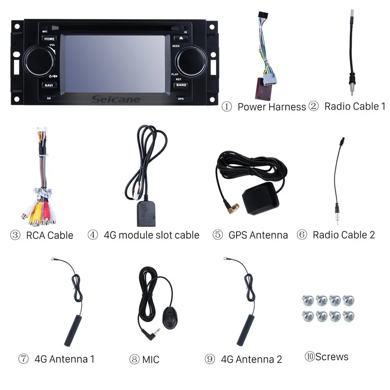 Seicane Android 6 0 dvd плеер стерео с навигационной системой для 2002 2007 CHRYSLER 300C Bluetooth wifi