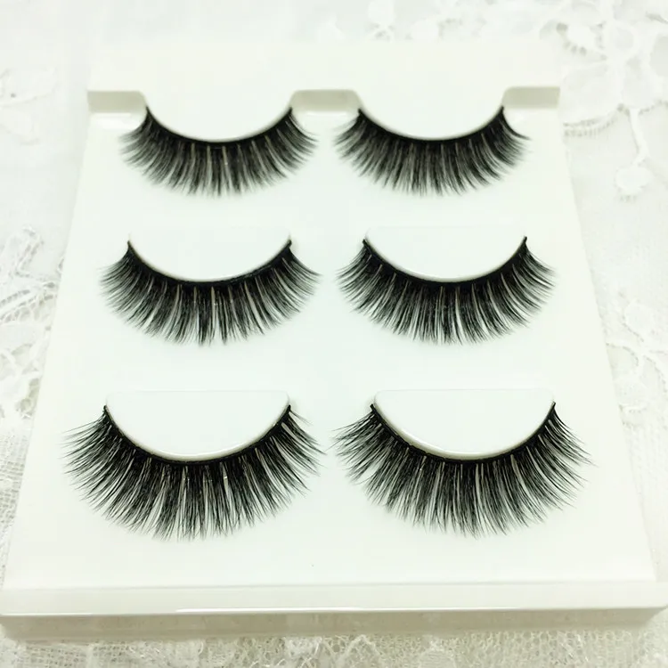 3 пары женские густые накладные ресницы для макияжа|eyelash gloss|tool tapeeyelash deals |