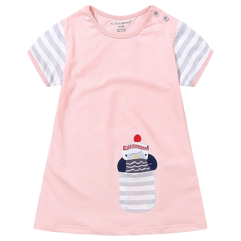 Little Bitty Baby Dress Girls Summer animals Print Newborn Owl Cotton Clothes kids dress children dresses | Детская одежда и обувь